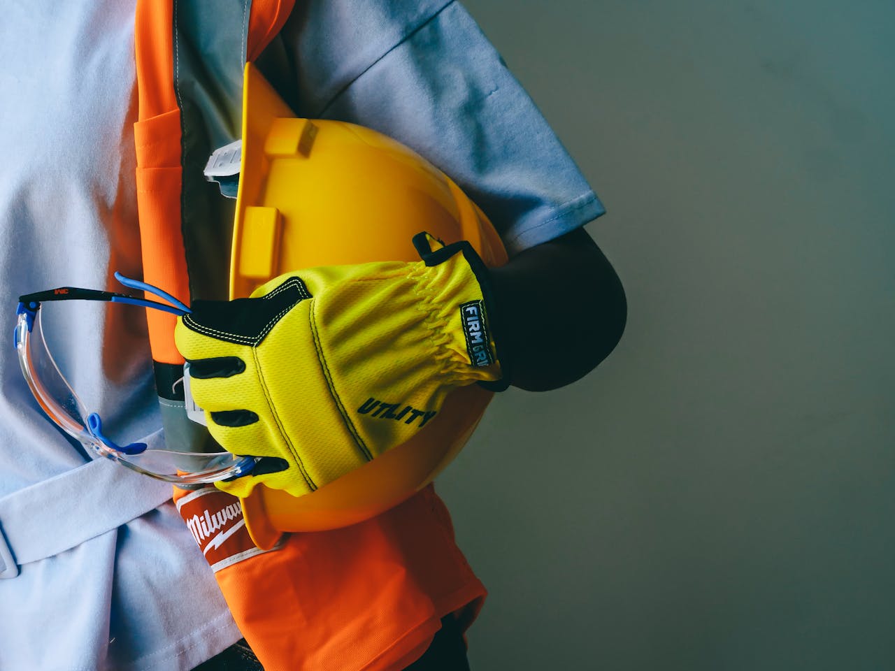 Worker with PPE safety equipment